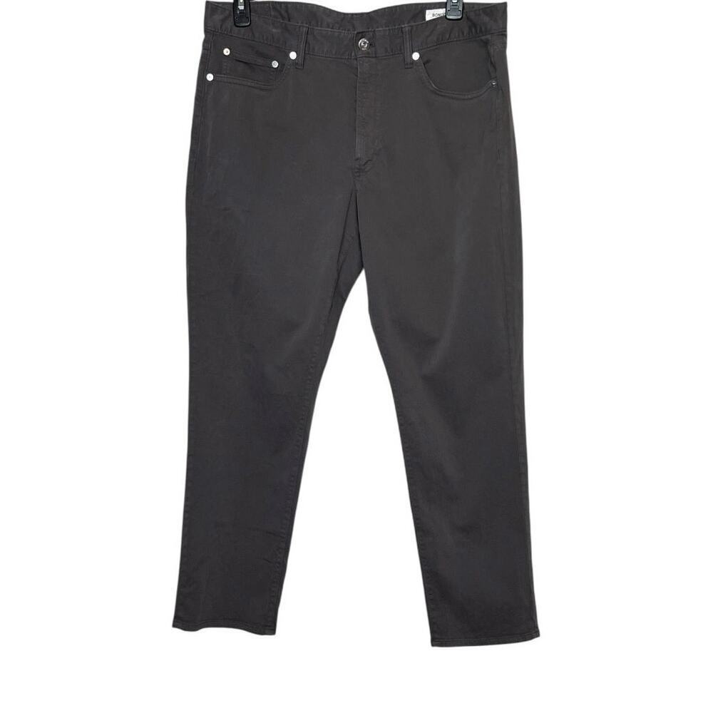BONOBOS Chino Pant Slim Fit Stretch Modern Minimalist Casual in Gray Mens 36x30